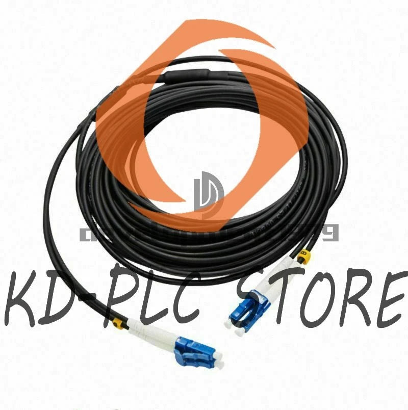 UPC Duplex Single Mode Black Armored PVC Fiber Patch Cord Cable LC-LC 70M