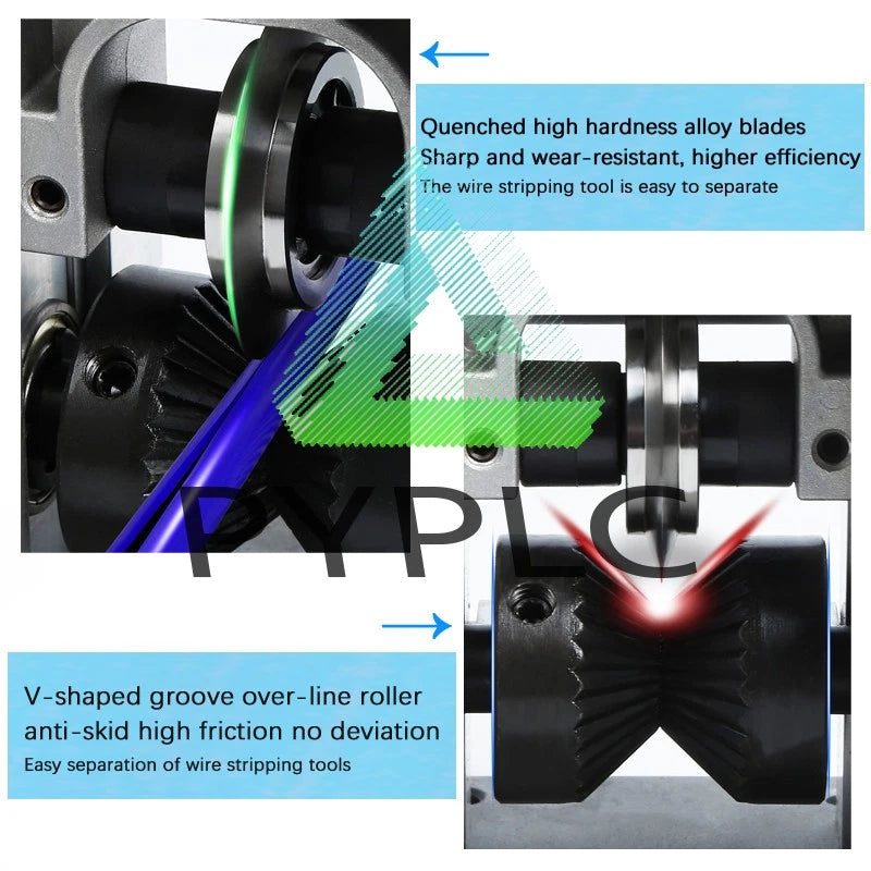 1.5-25mm Wire Stripping Machine Copper Cable Peeling Stripper Metal Recycle Tool