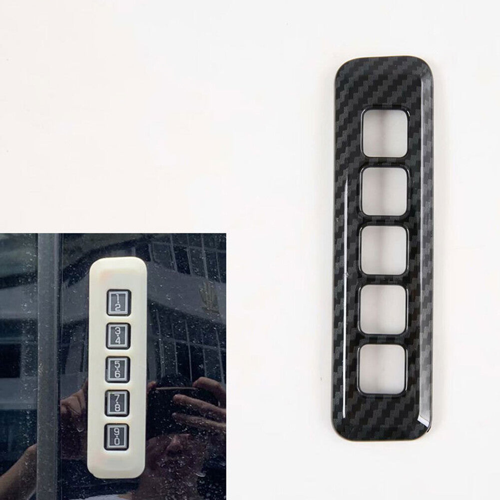 For Ford F150 15-21 Molded Carbon Fiber Keyless Entry Keypad Cover Trim Bezel