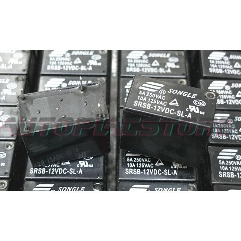 10Pcs SONGLE SRSB-12VDC-SL-A Power Relay 4Pins 5A 250VAC~~US