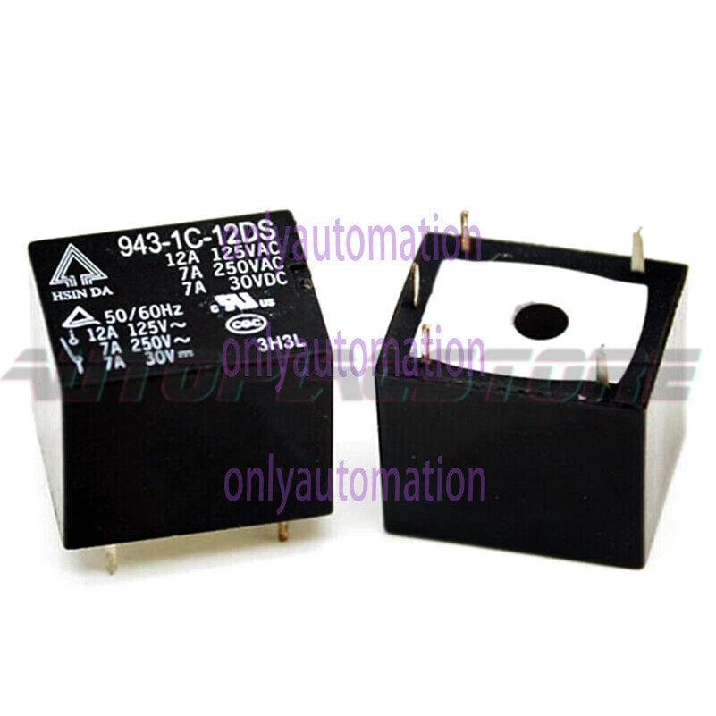 10PCS HSINDA 943-1C-12DS 12VDC Power Relay 5Pins 12A 125VAC~