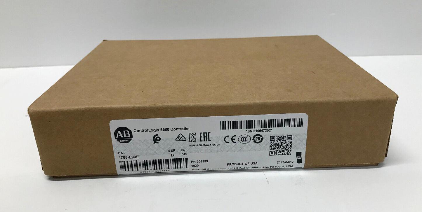 New Allen Bradley 1756-L83E SER B Control Logix Logix 5580 Processor I756L83E - ALLEN BRADLEY