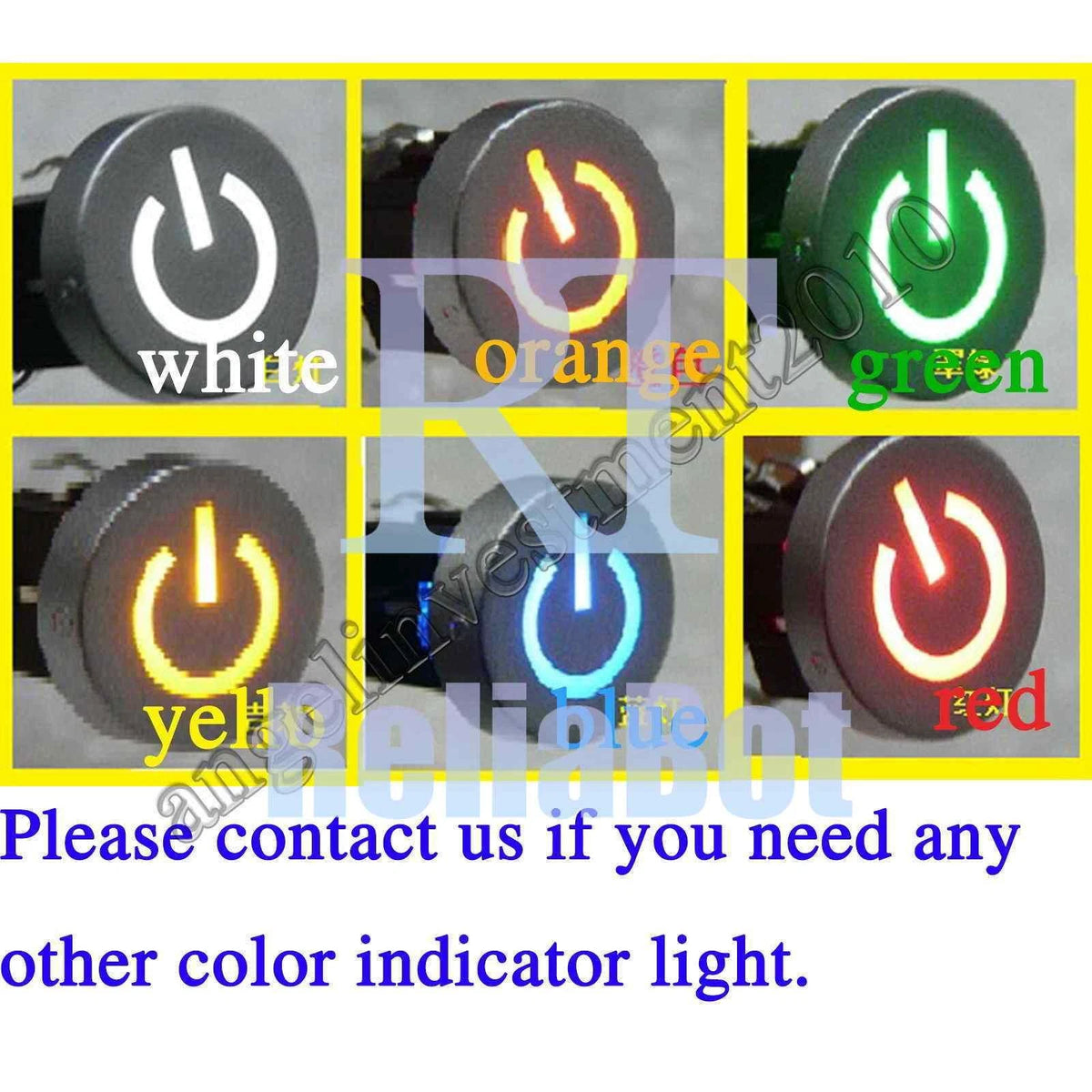 30pcs Blue Led Dia 10mm Cap * 12V Momentary Tact Push Button Switch