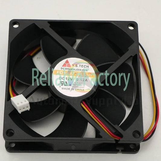 Y.STECH FD129225LL-N 9025 DC12V 0.12A 3-Pin Server Cooling Fan