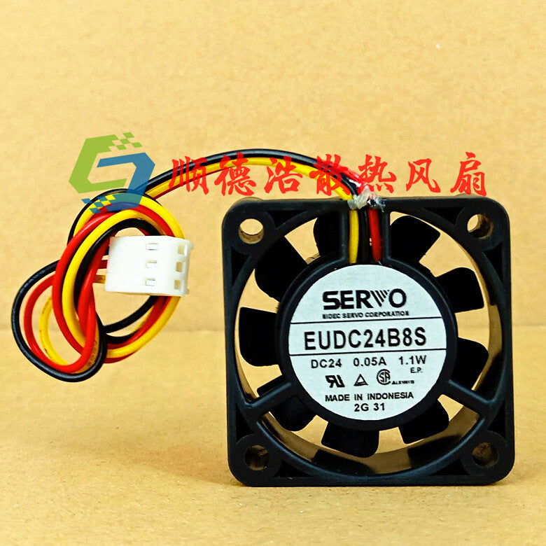 1pcs SERVO EUDC24B8S-932 24V0.05A 1.1W 4CM 4013 3-wire inverter fan