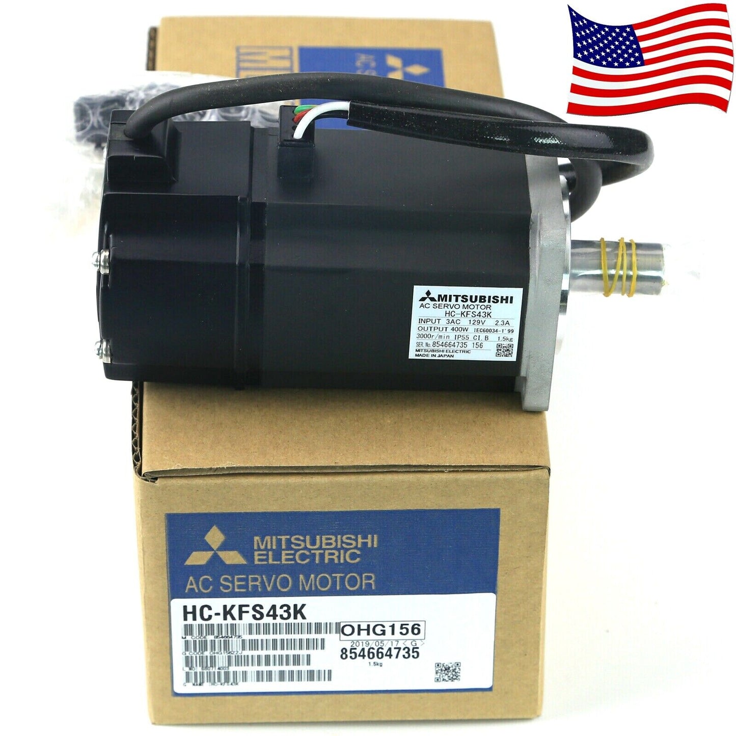 MITSUBISHI HC-KFS43K Servo Motor | High-Power Servo Motor for industrial applications - MITSUBISHI
