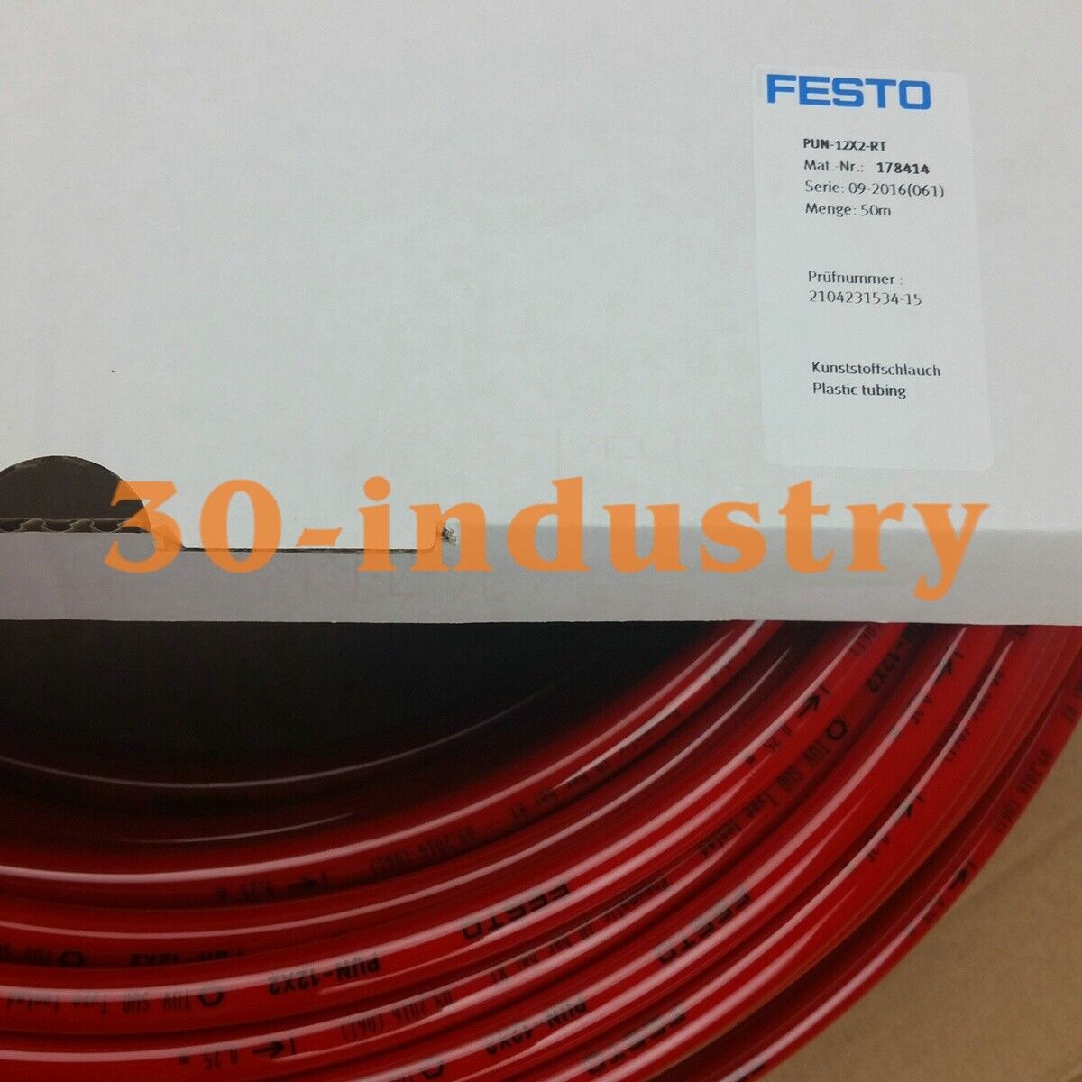 FESTO PUN-12X2-RT Pneumatic Hose 50m Plastic Tubing - FESTO