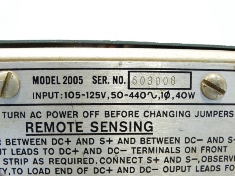 Power Designs 2005 Power Supply - POWER DESIGNS