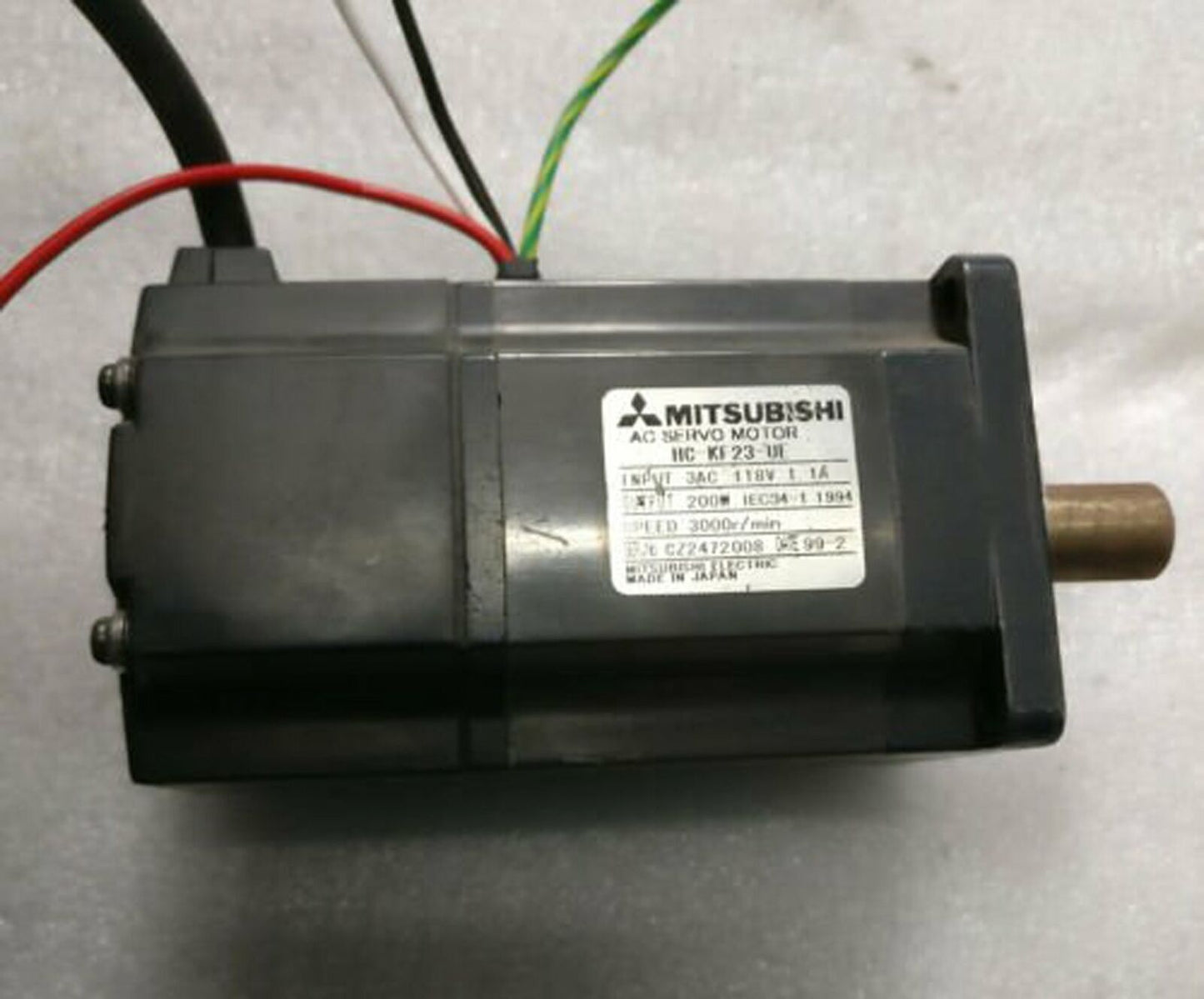 Used Mitsubishi ONE servo motor HC-KF23 UE tested in good condition - MITSUBISHI