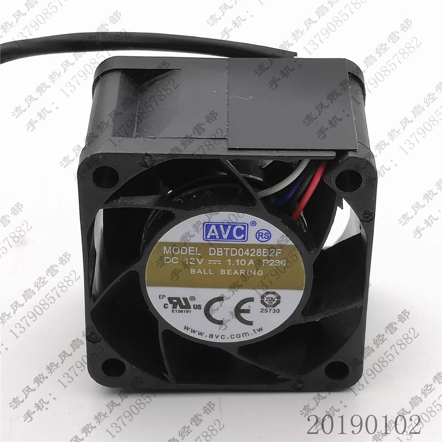 AVC DBTD0428B2F 4028 DC12V 1.10A 4CM 4-Wire Server Cooling Fan
