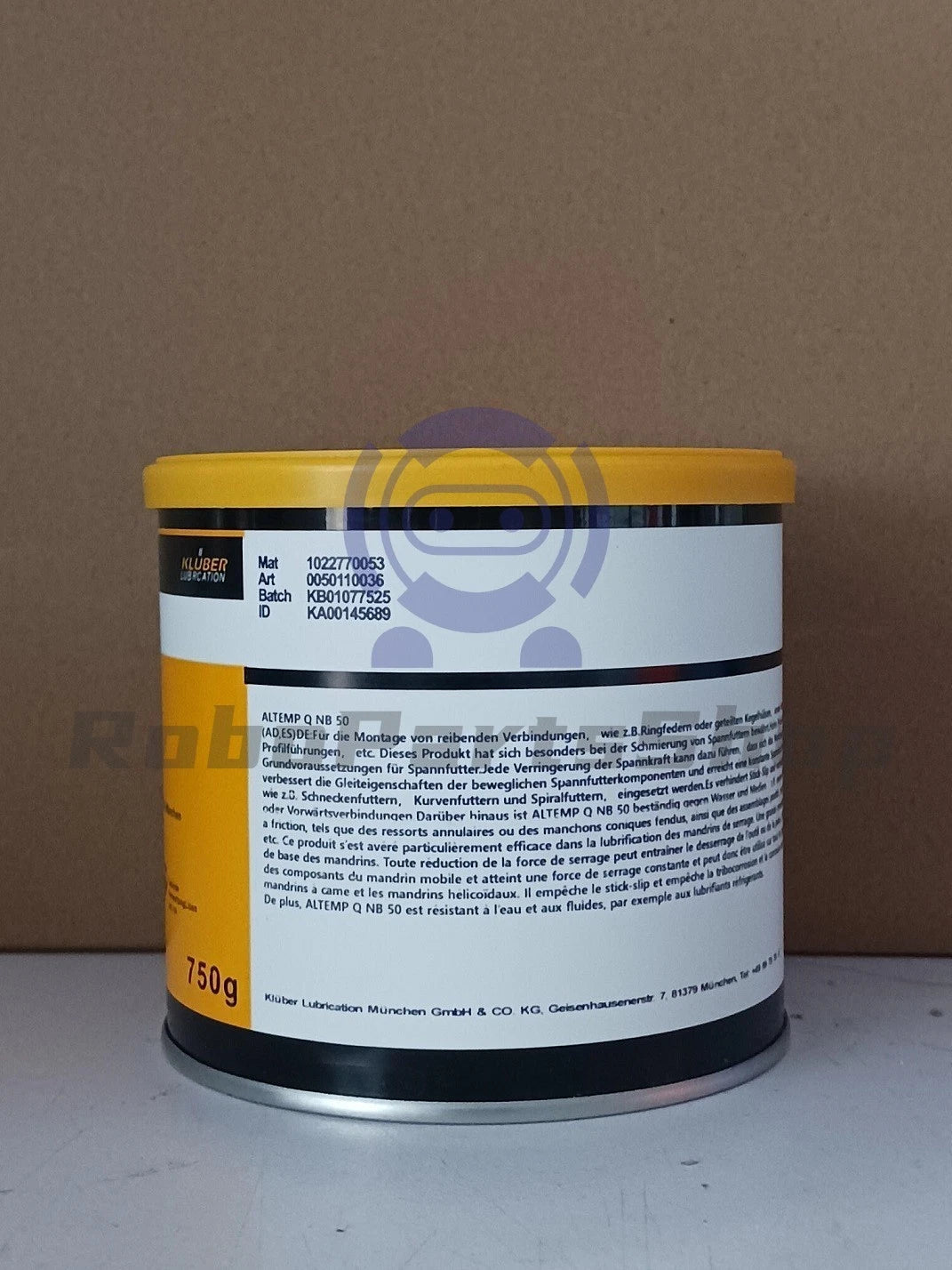 1PCS KLUBER Lub. ALTEMP Q NB 50 Grease 750g ( 26.5 oz) QNB50 free shipping