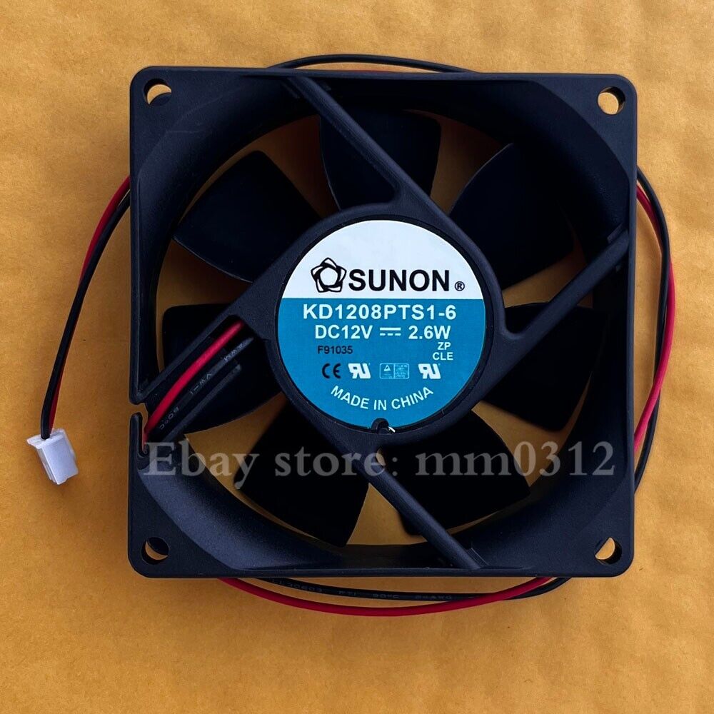 new SUNON KD1208PTS1-6 FAN 80X80X25mm DC12V 2.6W 8CM Double Ball Chassis Cooling Fan - SUNON
