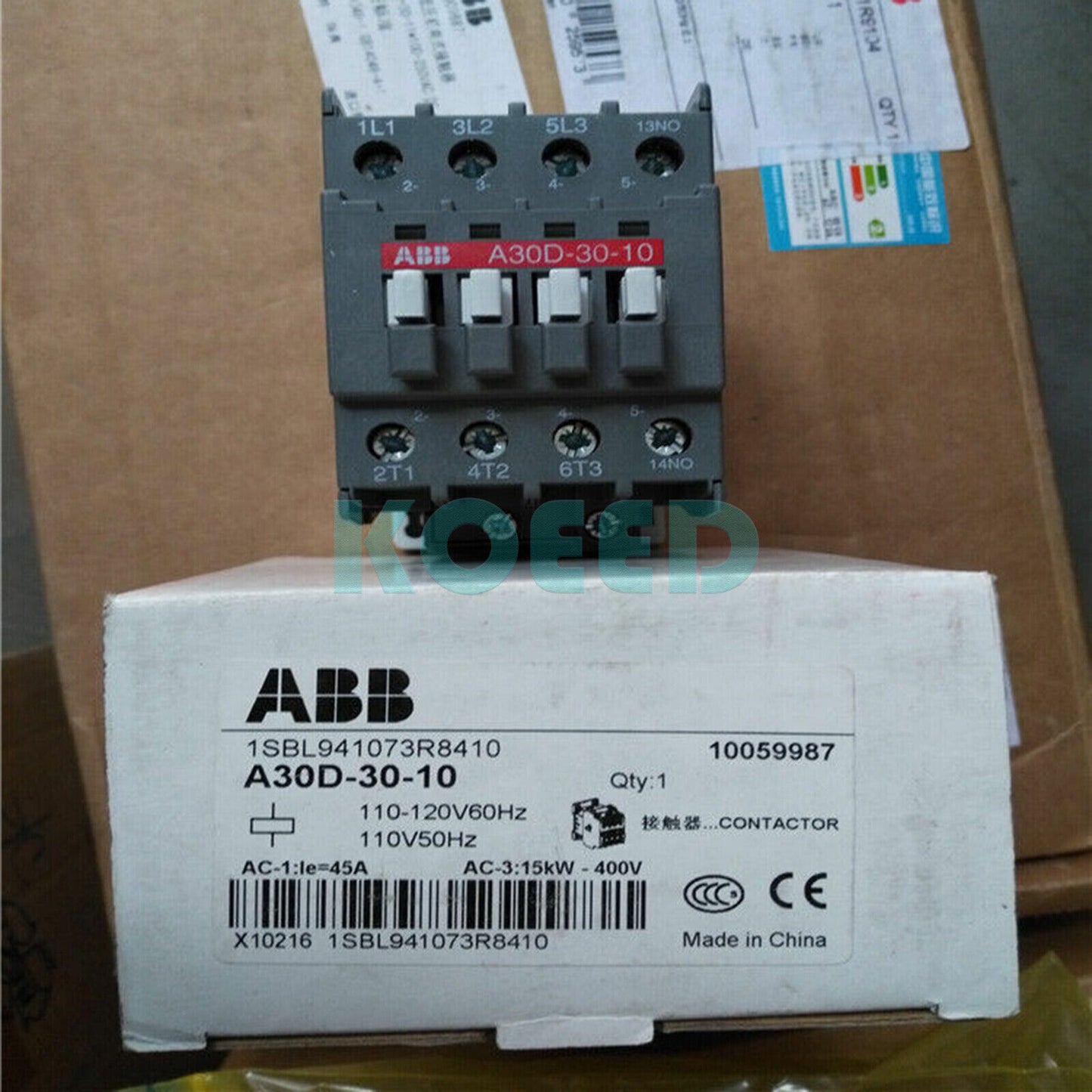 new 1PCS abb A30D-30-10 Contactor 110v - ABB
