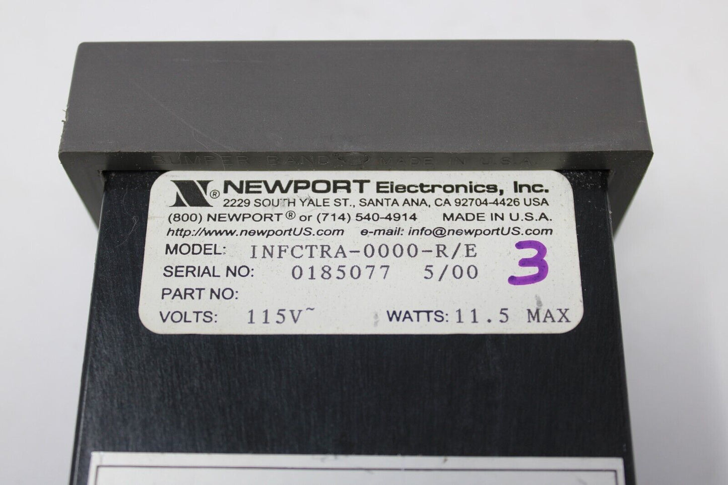 used port INFCTRA-0000-R Temperature Controller - INFINITY PLC