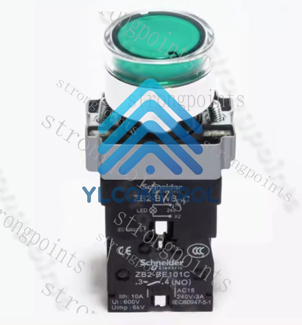 ZB2-BWB..C with Flush Button Green 1 Normally Open 24V Self Resetting XB2BW33B1C