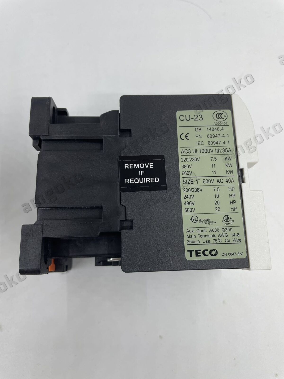TECO AC Contactor CU-23 220VAC - TECO