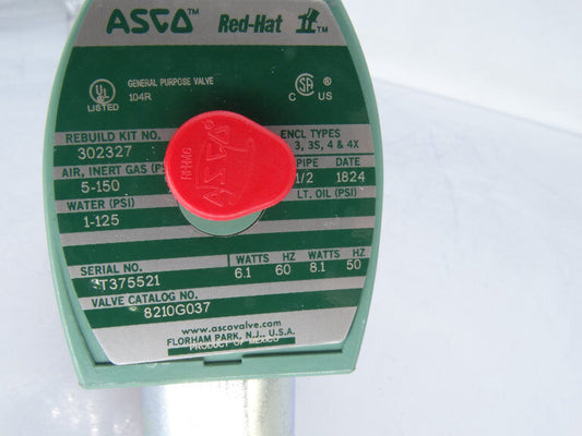 ASCO 8210G037 Valve - 120/60 & 110/50 Flow Control - ASCO