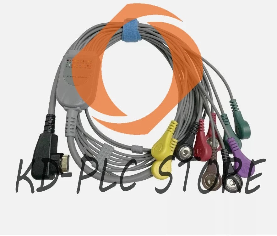 1PCS for Holter 10 Leads ECG Cable Leadwire Snap Plugs Compatible DMS300-4A