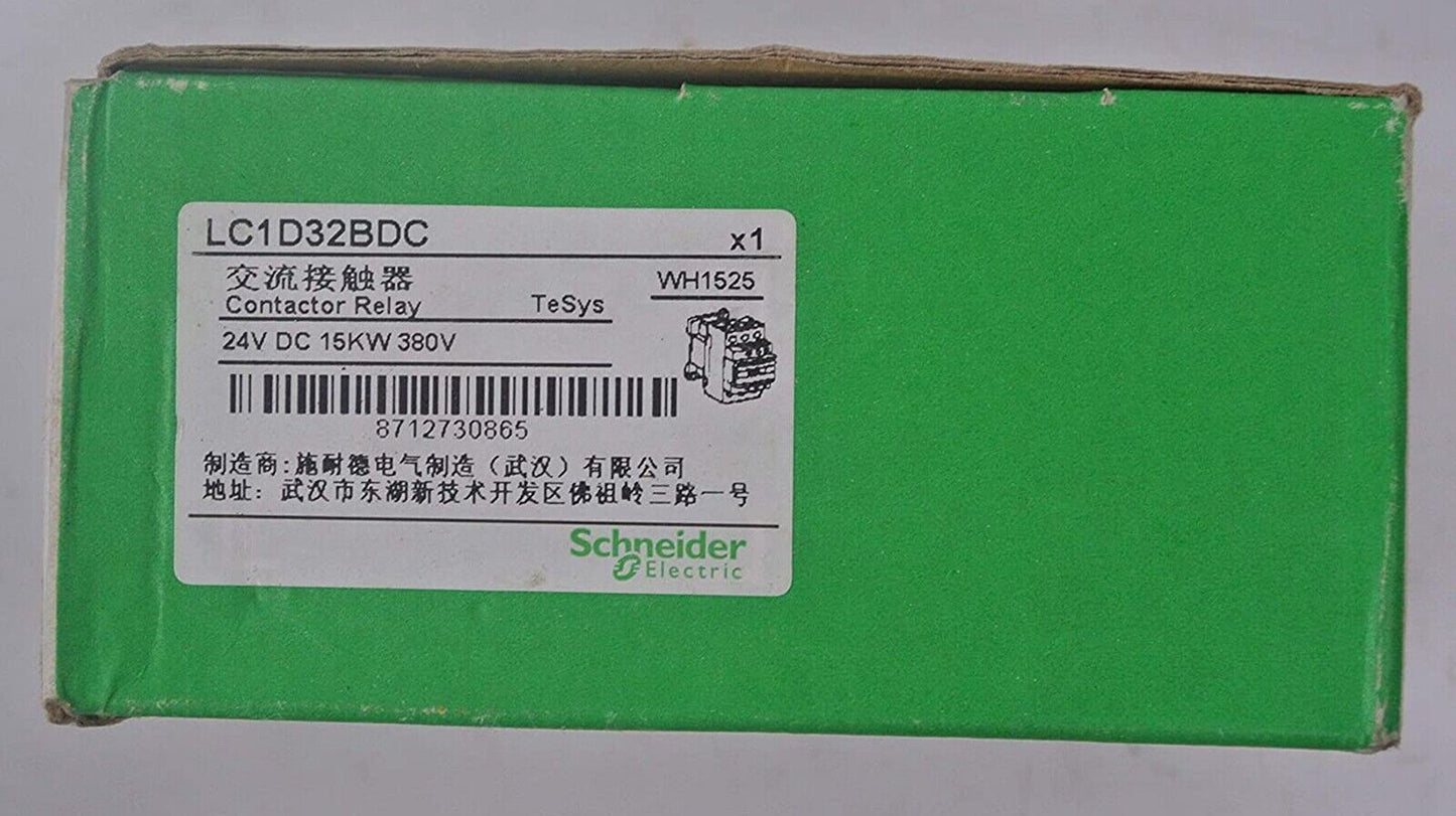 SCHNEIDER TELEMECANIQUE LC1D32BD Contactor 24VDC - SCHNEIDER