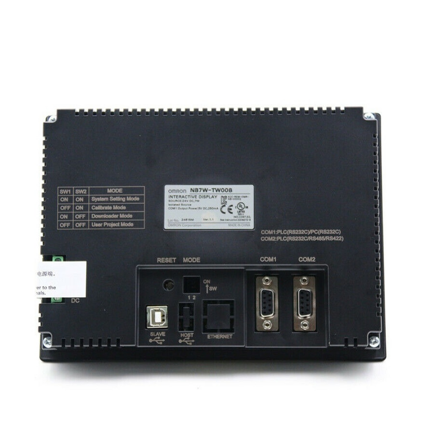 OMRON NB7W-HMI 7" COLOR TFT LCD, 24VDC, TOUCH SCREEN PANEL - OMRON
