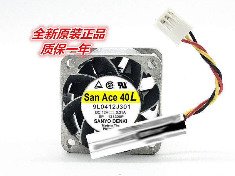 SANYO 9L0412J301 12V 0.31A 4028 4CM aluminum frame cooling fan