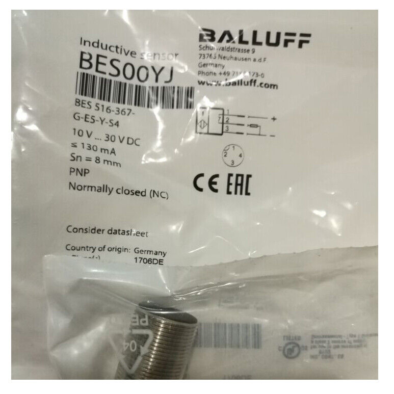 BALLUFF BES 516-367-G-E5-Y-S4 Proximity Sensor Fast - BALLUFF