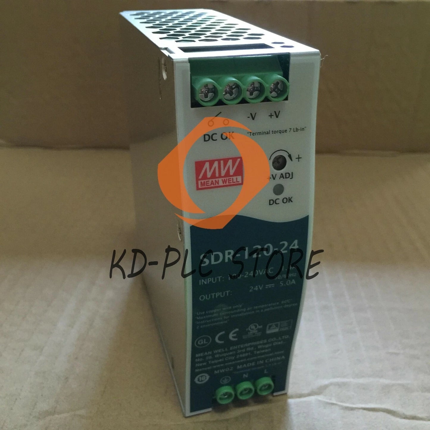 1PCS MEAN WELL SDR-120-24 24V 5A 120W power supply