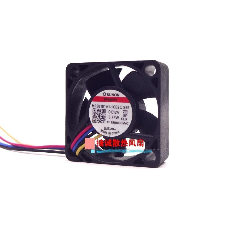SUNON MF30101V1-1Q02C-S99 3010 12V 0.77W 3CM 4-wire PWM Chassis Fan