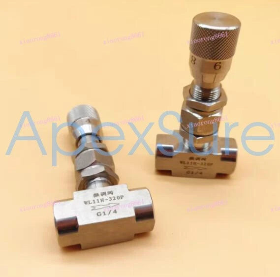G / NPT 1/8" 1/4" 3/8" 1/2" Stainless Flow Micro Rregulate Metering Needle Valve