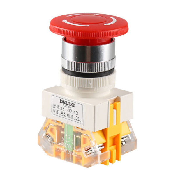 10PCS DELIXI LAY7-11ZS LAY711ZS PUSHBUTTON SWITCHES RED