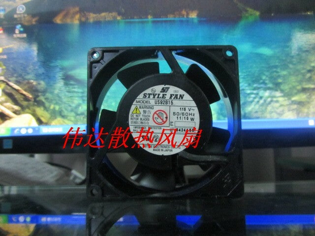 1pcs STYLE FAN US92B15 AC115V 11 / 10W 92 * 92 * 25MM full metal fan