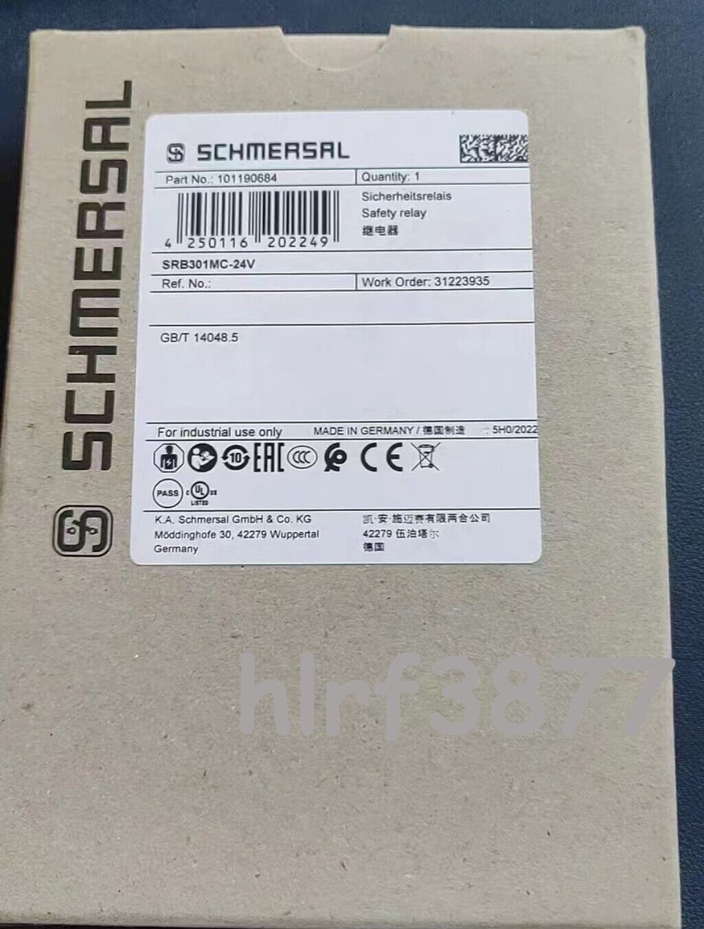 new 1PC Schmersal Safety Relay SRB301MC-24V SRB301MC US - SCHMERSAL