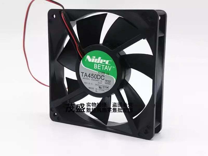 Nidec A34344-16 12025 DC12V 0.30A 12 2-Pin Ball Cooling Fan