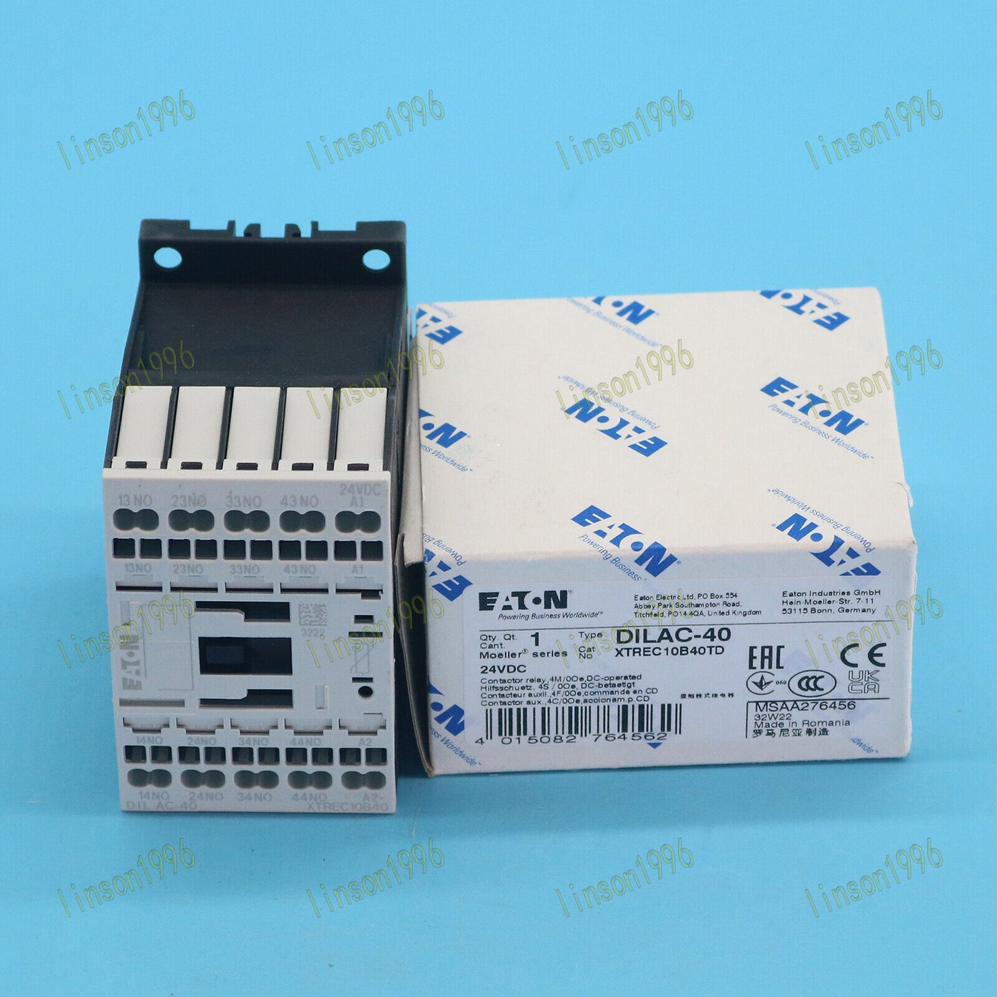 1 piece DILAC-40 Eaton Molleer relay - EATON MOLLEER