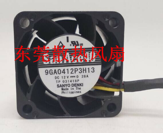 1PCS SANYO 9GA0412P3H13 12V 0.28A 4CM4028 dual ball cooling fan