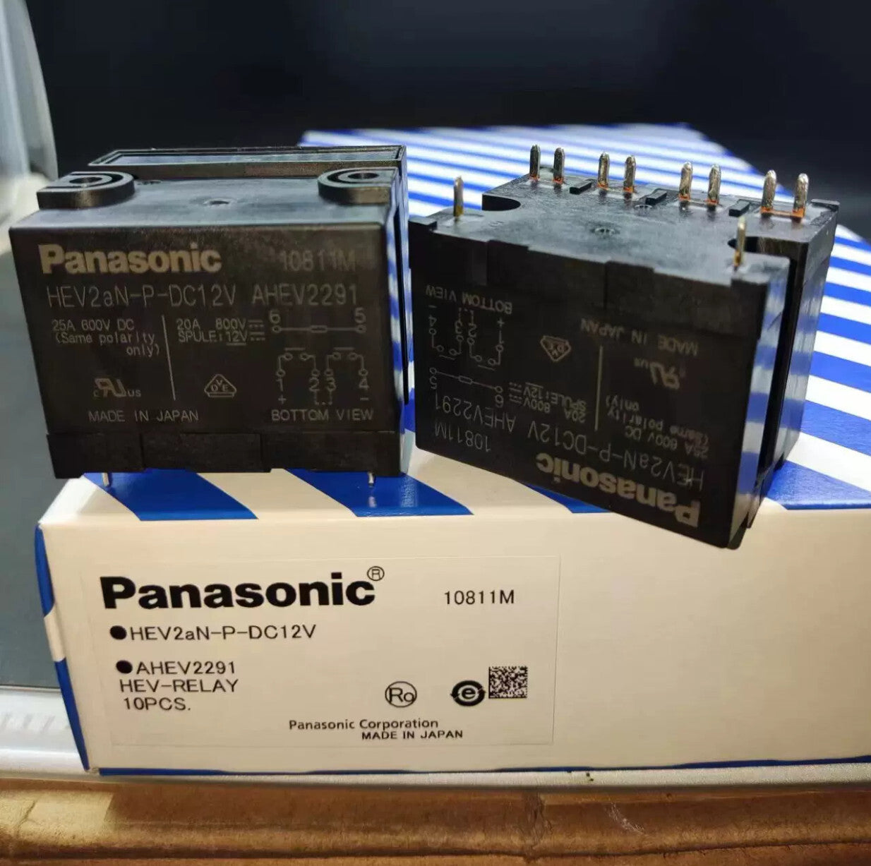 1PC Panasonic HEV2aN-P-DC12V AHEV2291 Relay 12VDC Free Ship