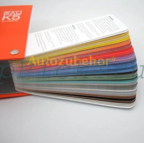 1 Pc. RAL K5 Classic Color Card 216 Colors Glossy Surface 2023