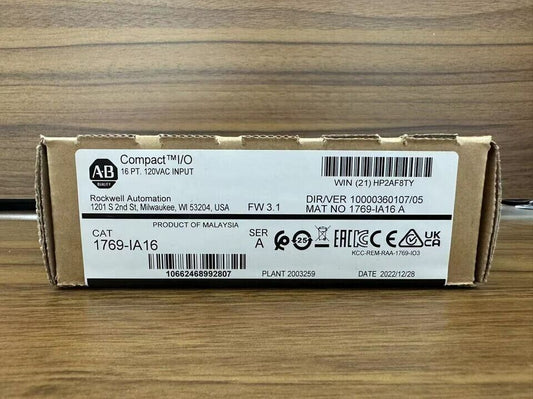1769IA16 CompactLogix 16 Pt 120VAC Module 16 Allen Bradley - ALLEN BRADLEY