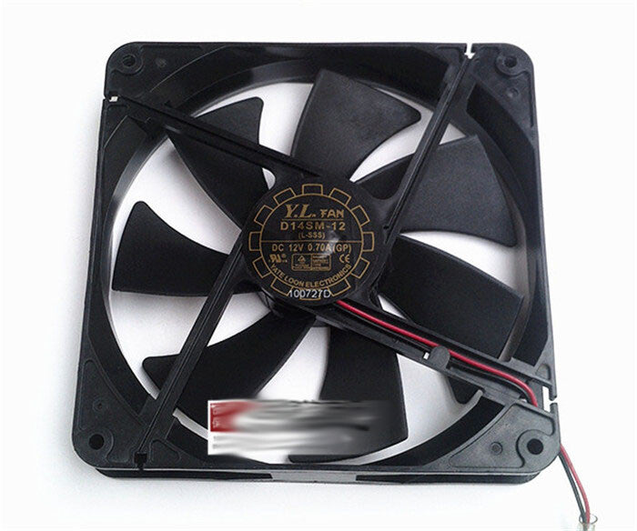 YATELOON D14SM-12 14025 14CM 12V 0.70A 2-wire chassis power supply cooling fan