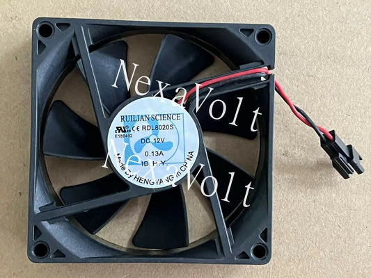 1 PCS RUILAN SCIENCE Fan RDL8020S DC 12V 0.13A 80*20MM 2 PIN