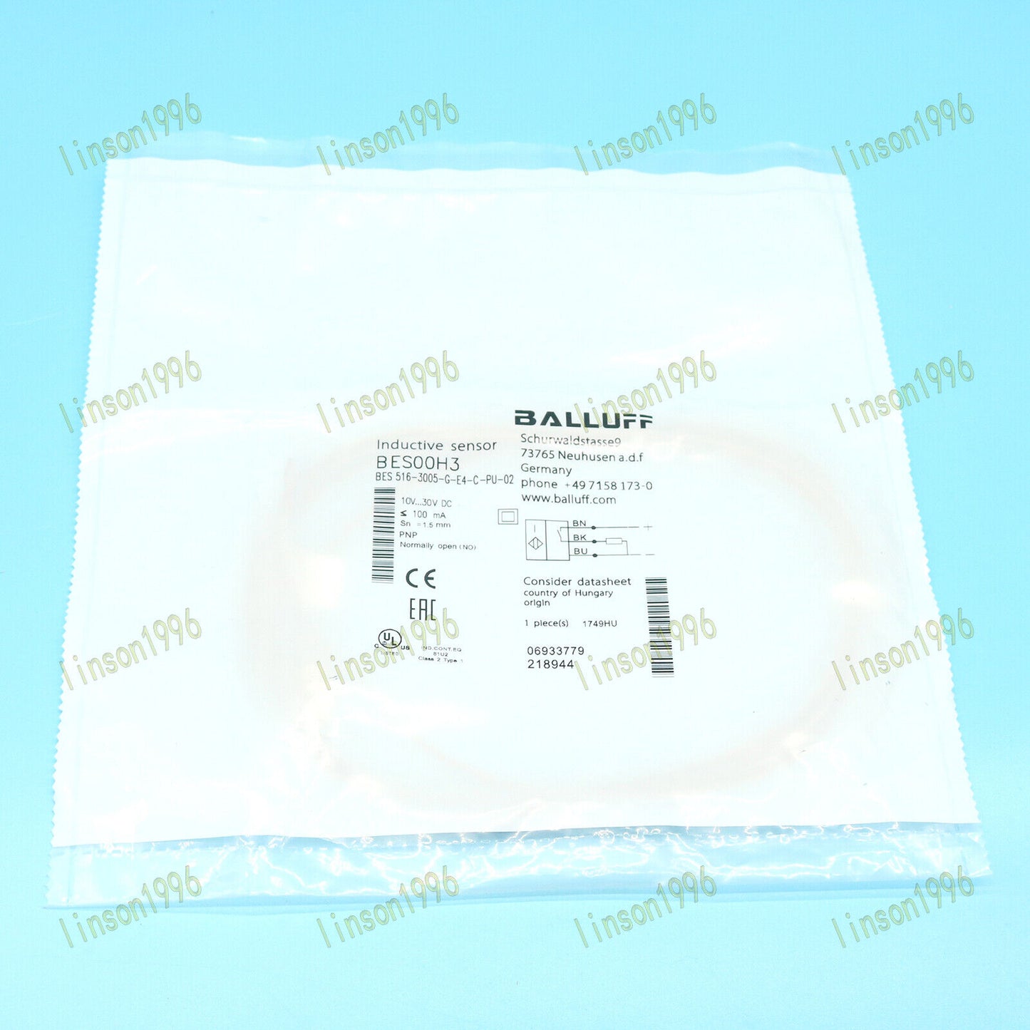 1PC BALLUFF Proximity Switch BES 516-3005-G-E4-C-PU-02 - BALLUFF