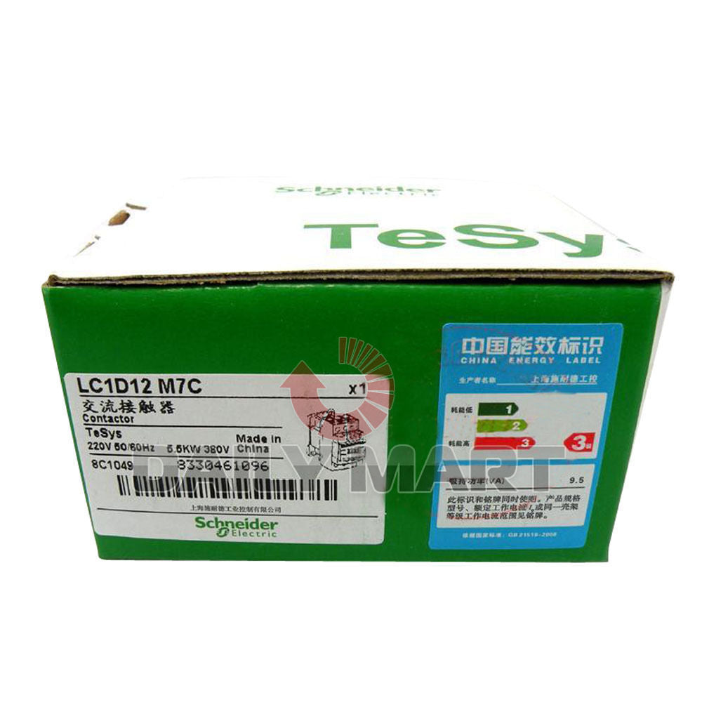 new SCHNEIDER LC1D12M7C AC CONTACTOR 12 AMP 3 PHASE 220V PLC MODULE - SCHNEIDER