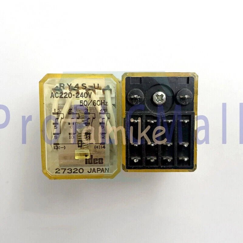 10PCS IDEC RY4S-U AC220-240V Power Relay 14Pin 5A~