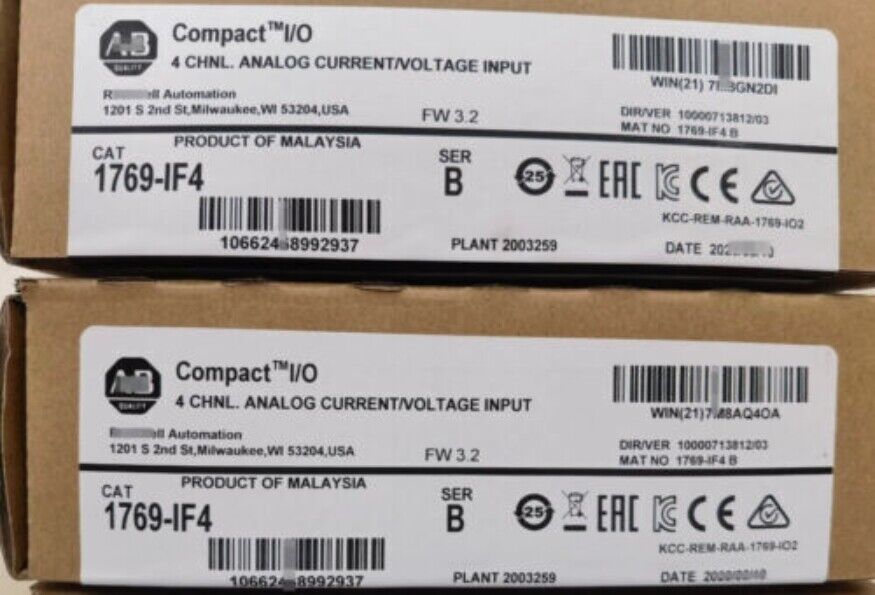 CompactLogix 4-Ch Input Module AB 1769-IF4 SER B New Factory Sealed - COMPACTLOGIX