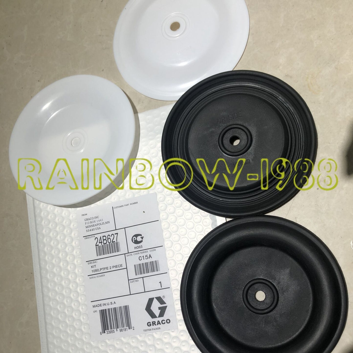 new 4pc/1set replacement 1050 repair kit 24B627 diaphragm 1050 diaphragm pump - PLC INDUSTRY PRODUCT