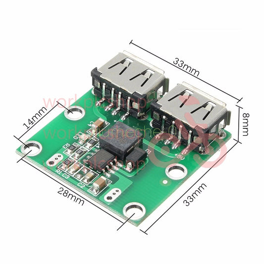 DC 6V-24V 12V To 5.2V 3A Dual USB Charger DC-DC Step-down Converter Module