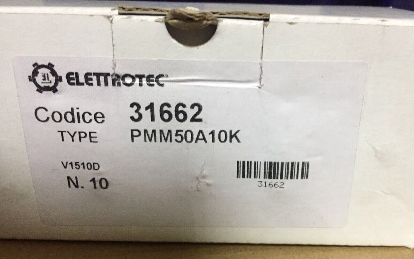 ELETTROTEC PMM50A10K Machine Tool Pressure Switch - ELETTROTEC