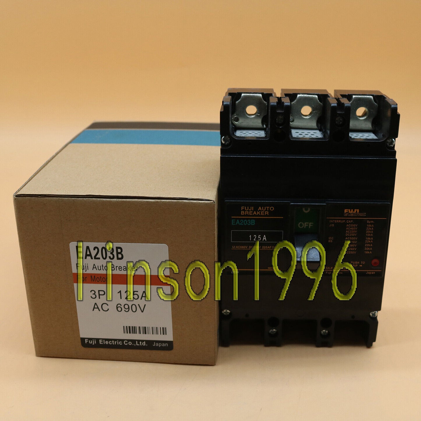 New One FUJI Air Switch Breaker EA203B 3P 125A - FUJI