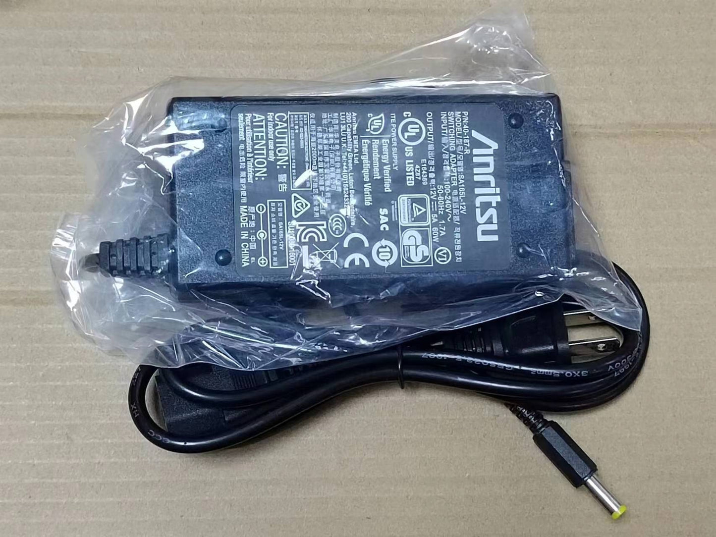 new 12V 5A Anritsu SA165L-12V AC Adapter Power Supply Cord Charger P/N:40-187-R