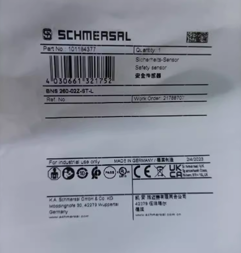 1pcs safety sensor BNS 260-02Z-ST-L